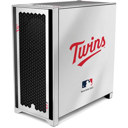 MLB Minnesota Twins Home Jersey Corsair 4000D Tempered Glass Mid-Tower ATX Case Skin