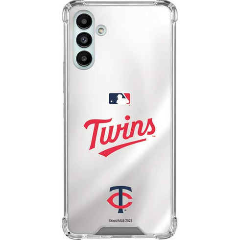 MLB Minnesota Twins Home Jersey Galaxy A13 5G Clear Case