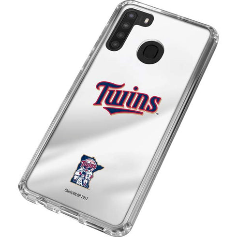 MLB Minnesota Twins Home Jersey Galaxy A21 Clear Case