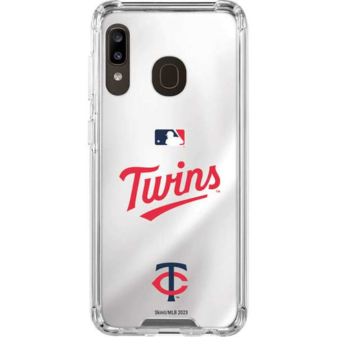 MLB Minnesota Twins Home Jersey Galaxy A30 Clear Case