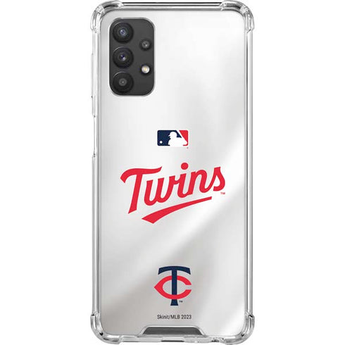 MLB Minnesota Twins Home Jersey Galaxy A32 5G Clear Case