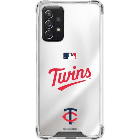 MLB Minnesota Twins Home Jersey Galaxy A72 5G Clear Case