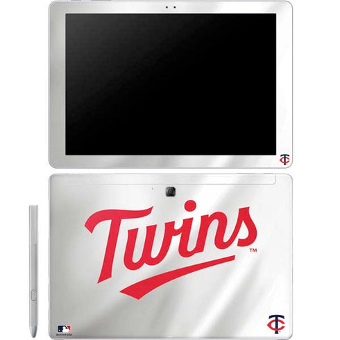 MLB Minnesota Twins Home Jersey Galaxy Book 12in Skin