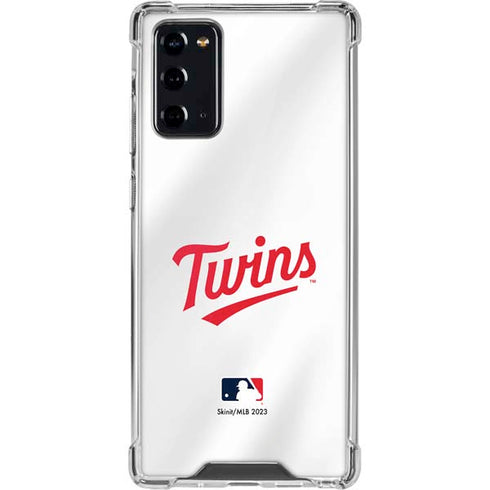 MLB Minnesota Twins Home Jersey Galaxy Note20 5G Clear Case