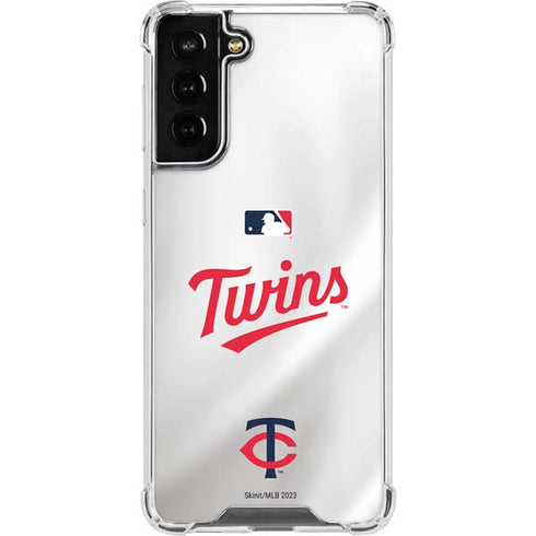 MLB Minnesota Twins Home Jersey Galaxy S21 FE Clear Case