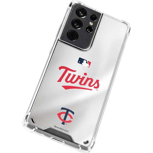 MLB Minnesota Twins Home Jersey Galaxy S21 Ultra 5G Clear Case