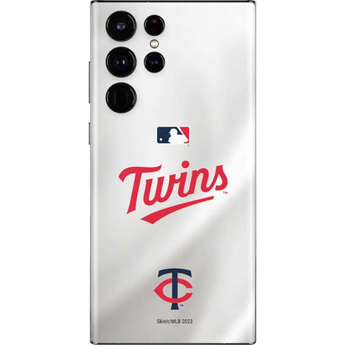 MLB Minnesota Twins Home Jersey Galaxy S22 Ultra Skin