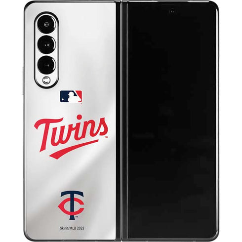 MLB Minnesota Twins Home Jersey Galaxy Z Fold3 5G Skin