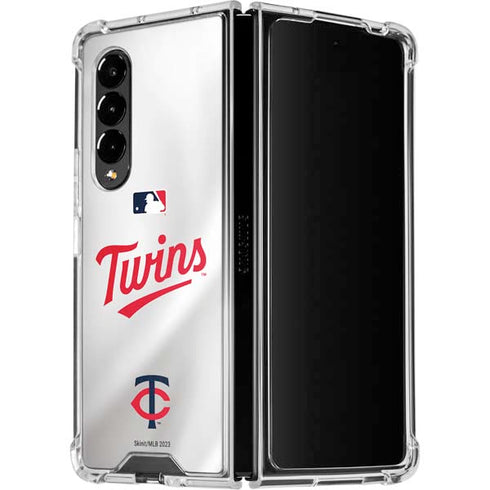 MLB Minnesota Twins Home Jersey Galaxy Z Fold4 5G Clear Case