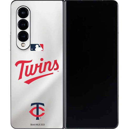 MLB Minnesota Twins Home Jersey Galaxy Z Fold4 5G Skin