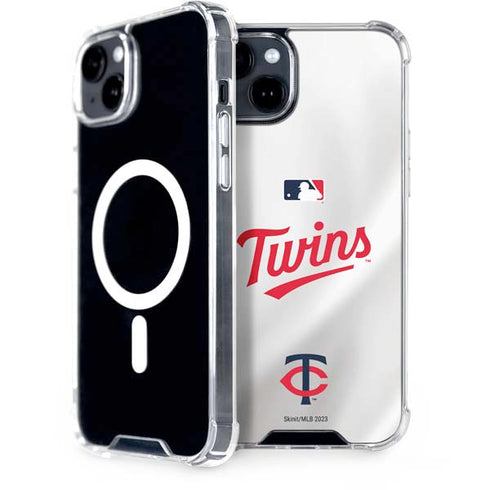 MLB Minnesota Twins Home Jersey iPhone 15 Plus MagSafe Case