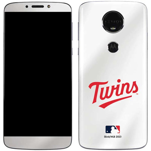 MLB Minnesota Twins Home Jersey Moto E5 Plus Skin