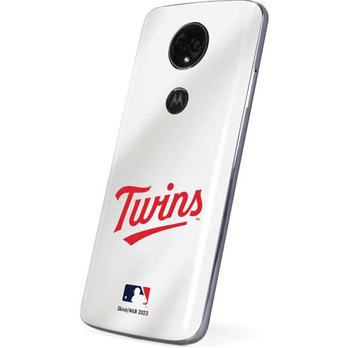 MLB Minnesota Twins Home Jersey Moto E5 Plus Skin
