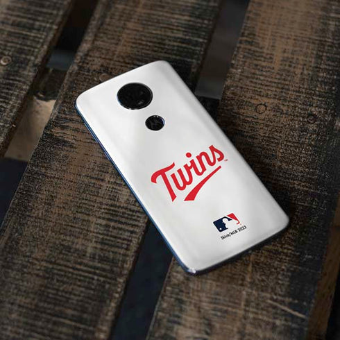 MLB Minnesota Twins Home Jersey Moto E5 Plus Skin