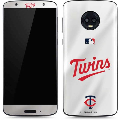 MLB Minnesota Twins Home Jersey Moto G6 Skin