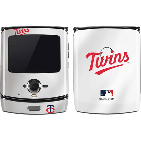 MLB Minnesota Twins Home Jersey Motorola RAZR Skin