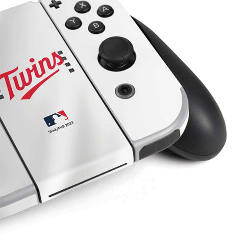MLB Minnesota Twins Home Jersey Nintendo Switch OLED (2021) Skin