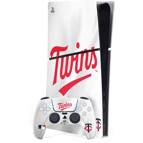 MLB Minnesota Twins Home Jersey PS5 Slim Digital Edition Console Skin
