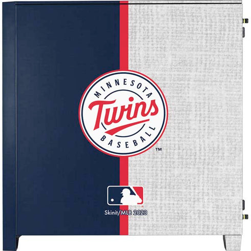 MLB Minnesota Twins Split Corsair 4000D Tempered Glass Mid-Tower ATX Case Skin