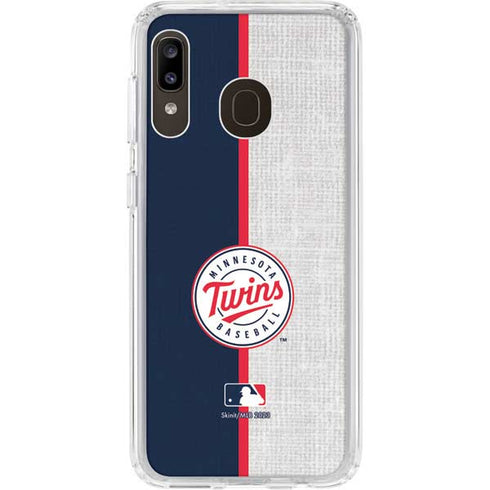 MLB Minnesota Twins Split Galaxy A20 Clear Case