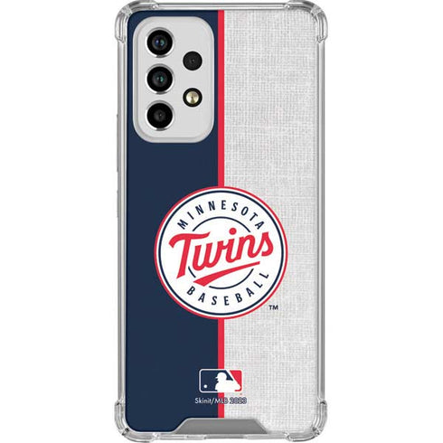 MLB Minnesota Twins Split Galaxy A53 5G Clear Case