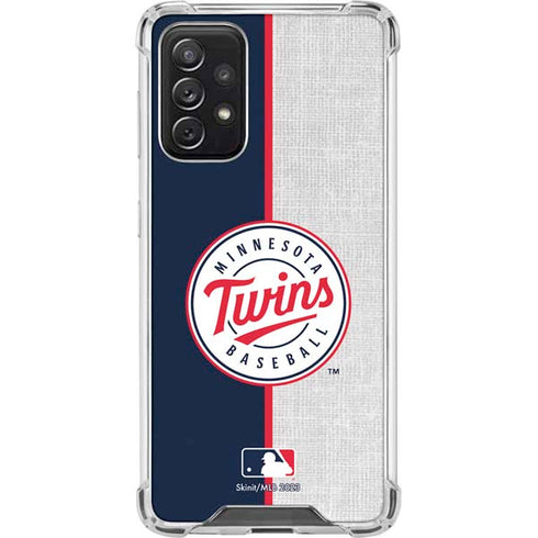 MLB Minnesota Twins Split Galaxy A72 5G Clear Case