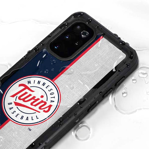 MLB Minnesota Twins Split Galaxy S20 Plus Waterproof Case
