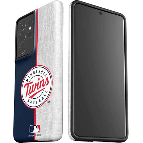 MLB Minnesota Twins Split Galaxy S21 Ultra 5G Pro Case