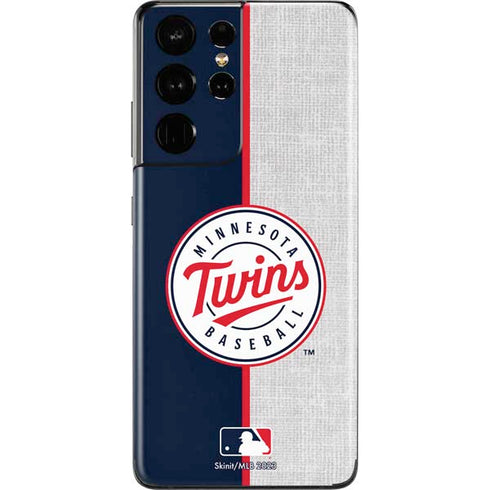 MLB Minnesota Twins Split Galaxy S21 Ultra 5G Skin