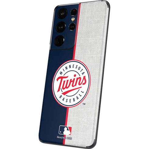 MLB Minnesota Twins Split Galaxy S21 Ultra 5G Skin