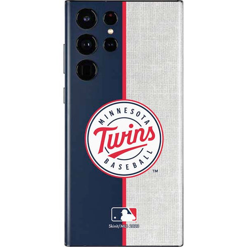 MLB Minnesota Twins Split Galaxy S22 Ultra Skin