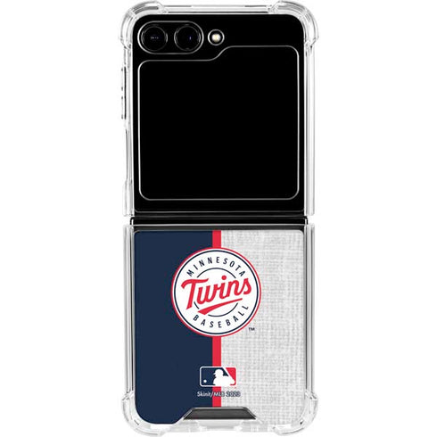 MLB Minnesota Twins Split Galaxy Z Flip5 5G Clear Case