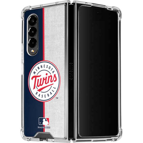 MLB Minnesota Twins Split Galaxy Z Fold4 5G Clear Case