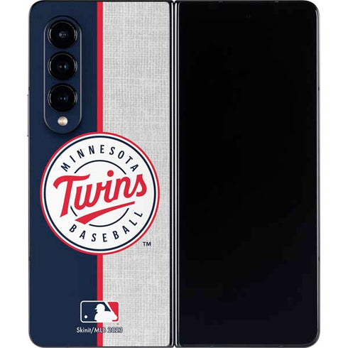 MLB Minnesota Twins Split Galaxy Z Fold4 5G Skin