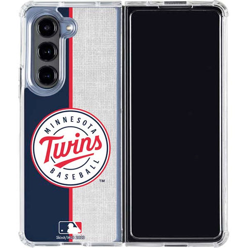 MLB Minnesota Twins Split Galaxy Z Fold5 5G Clear Case