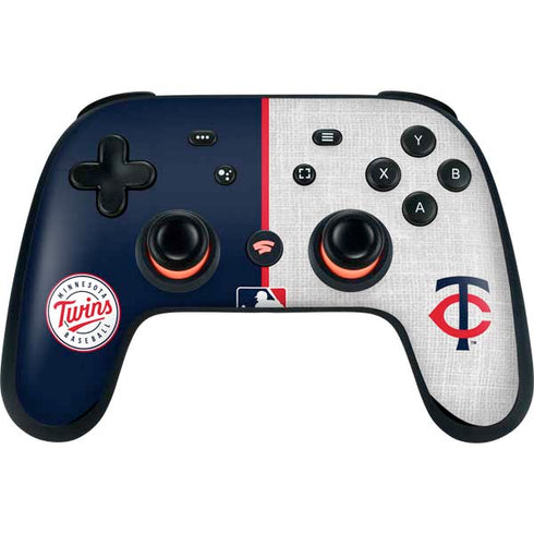 MLB Minnesota Twins Split Google Stadia Controller Skin