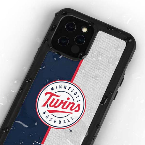 MLB Minnesota Twins Split iPhone 12 Pro Waterproof Case