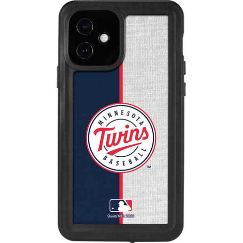 MLB Minnesota Twins Split iPhone 12 Waterproof Case