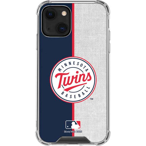 MLB Minnesota Twins Split iPhone 14 Plus Clear Case