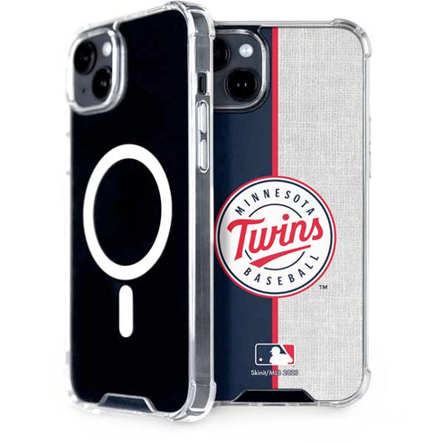 MLB Minnesota Twins Split iPhone 15 Plus MagSafe Case