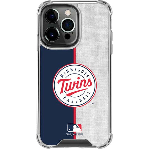 MLB Minnesota Twins Split iPhone 14 Pro Clear Case