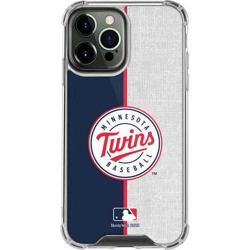 MLB Minnesota Twins Split iPhone 14 Pro Max Clear Case
