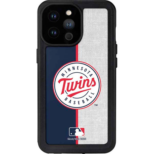 MLB Minnesota Twins Split iPhone 14 Pro Max Waterproof Case