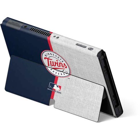 MLB Minnesota Twins Split Nintendo Switch OLED (2021) Skin