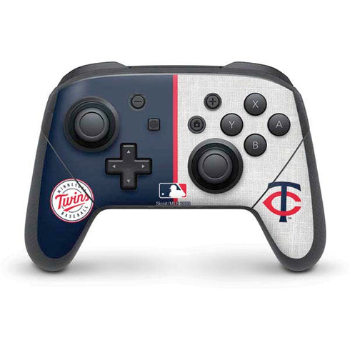 MLB Minnesota Twins Split Nintendo Switch Pro Controller Skin
