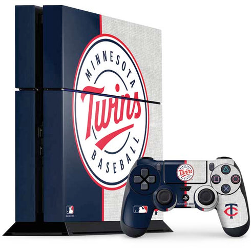 MLB Minnesota Twins Split PS4 Console and Controller Bundle Skin