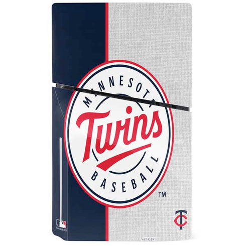 MLB Minnesota Twins Split PS5 Slim Disk Console Skin