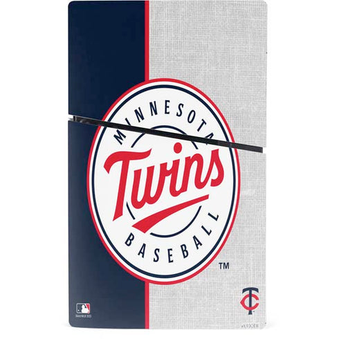 MLB Minnesota Twins Split PS5 Slim Digital Edition Bundle Skin