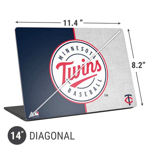 MLB Minnesota Twins Split Universal Laptop 14in (11.4 x 8.2in) Skin