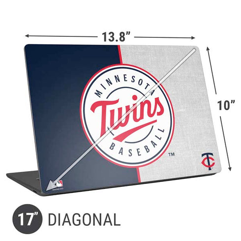 MLB Minnesota Twins Split Universal Laptop 17in (13.8 x 10in) Skin